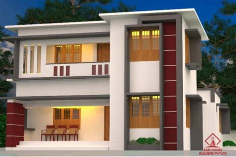 1453 Sq Ft 4bhk Flat Roof Two Storey House And Free Plan Home Pictures