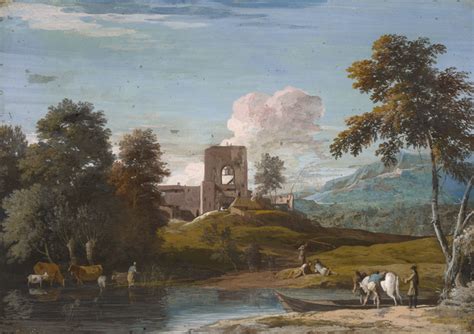 Landscape With A Horse Being Ferried Across A Stream Marco Ricci