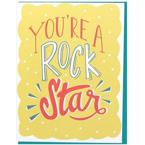 Youre A Rock Star Greeting By Dahliapressshop On Etsy