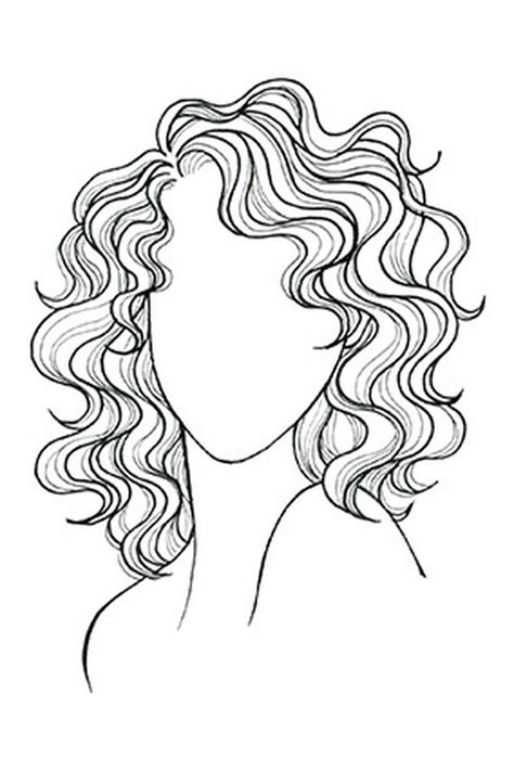 The Very Best Haircut For Your Face Curly Hair Drawing Curly Hair