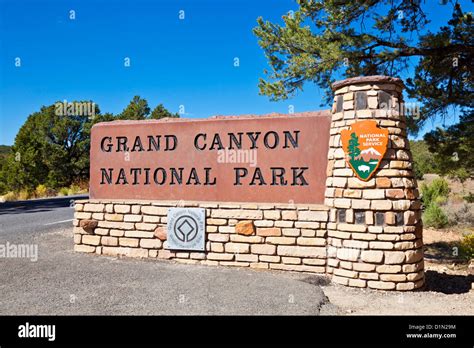 Grand Canyon National Park Sign At The Entrance To The