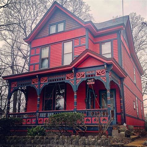 ⚰️ Victorian Style Homes Victorian Homes Red Victorian House