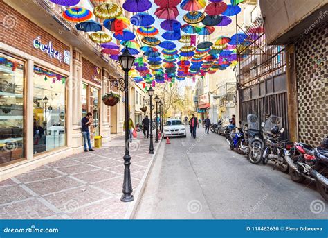 Umbrella Street In Tehran Iran Editorial Image Image Of Building