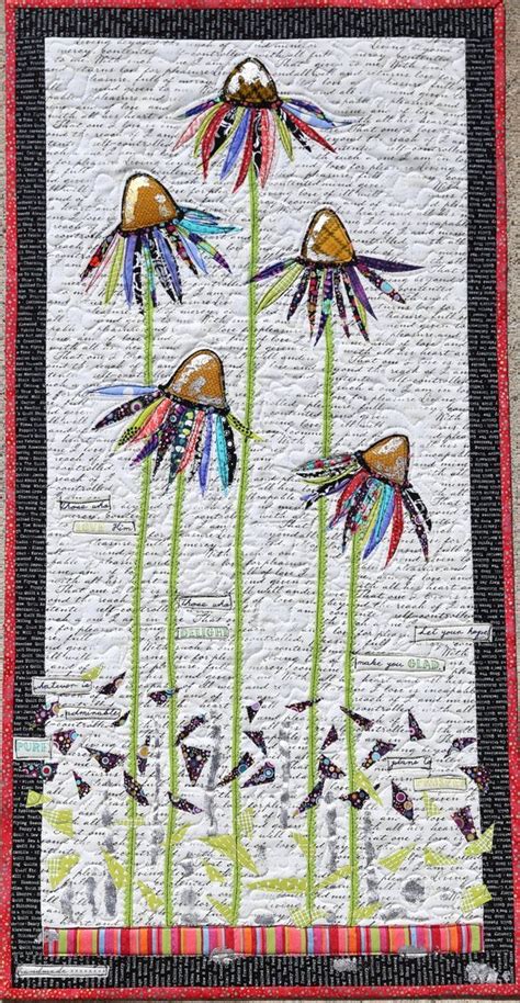 Free Style Happy ~ Cone Flowers Collage Pattern By Leslie Mcneil