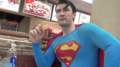 Eating Pizza With Superman Youtube
