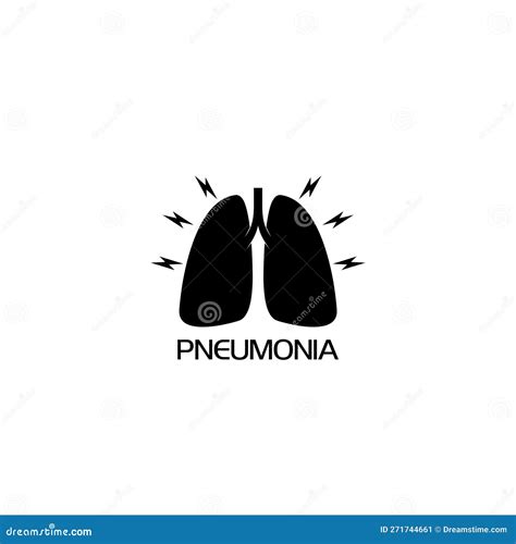 Pneumonia Icon Lung Disease Symbol Sticker Vector Illustration CartoonDealer