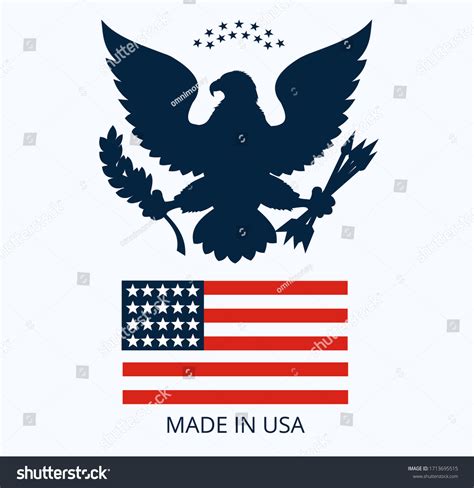 American Eagle Patriotic Logo Eagle Star Stock Vector Royalty Free