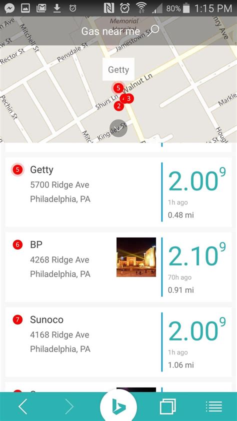 Bing Update For Android And Ios Shows Gas Prices And Deals In