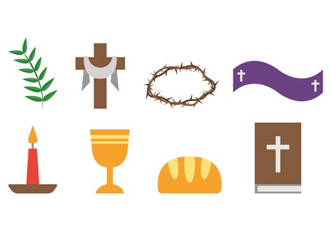 Set Of Lent Icons 158205 Vector Art At Vecteezy