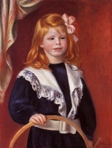 Portrait Of Jean Renoir Child With A Hoop 1898 Pierre Auguste