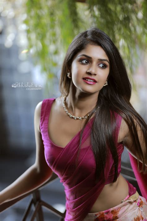 Sanjana Anand Half Saree Photoshoot Stills By Abhishek Sn South Indian Actress