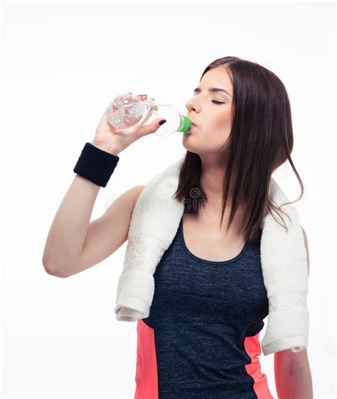Fitness Woman Drinking Water Stock Photo Image Of People Exercise