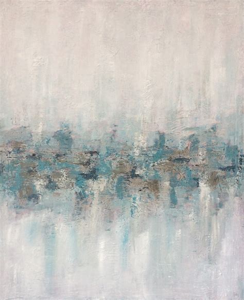 Teal Large Abstract Painting On Stretched Canvas Xl Abstract Etsy