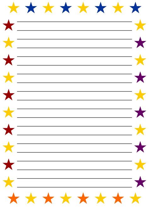 Border paper page borders free printables border designs writing. 9 Best Printable Lined Paper With Borders - printablee.com
