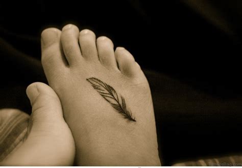 Beautiful Feather Tattoos On Foot Tattoo Designs Tattoosbag Com
