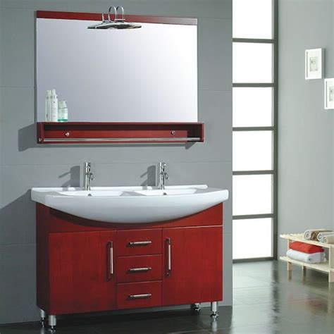 Wigington bathroom vanity features a durable mdf and particleboard frame with smooth walnut grain laminate, four tapered wood legs, and adjustable. 47-inch Marina Vanity | Space Saving Vanity | Compact ...