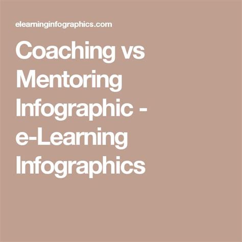 Coaching Vs Mentoring Infographic E Learning Infographics
