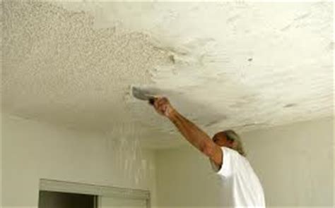 I sprayed a bit more water. How to Remove a Popcorn Ceiling: Home Inspector tells you how