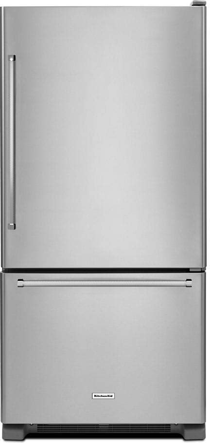 Kitchenaid Krbr109ess 30 Inch Bottom Mount Refrigerator With 19 Cu Ft