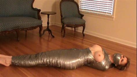 girl mummified in duct tape boobs hands feet loose xnxx