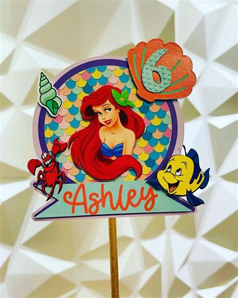 personalísimo s instagram post “the little mermaid 🧜‍♀️ birthday party topper utilízalo como