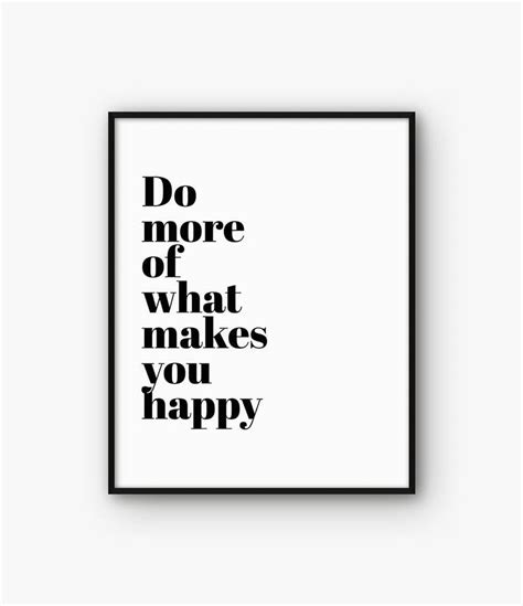 do more of what makes you happy typography poster etsy canada