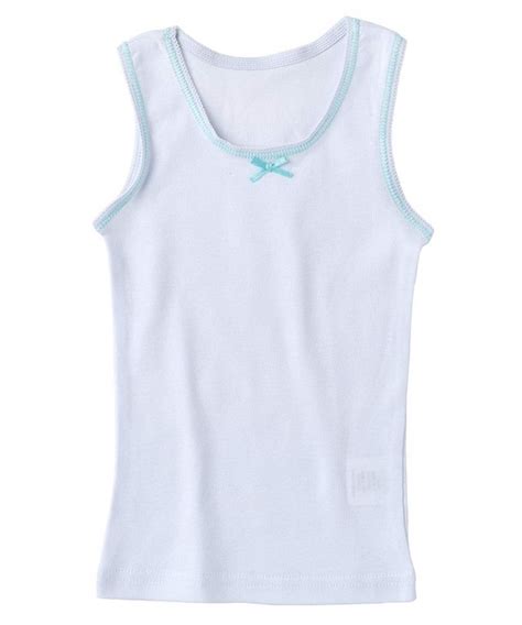 Girls Ultra Soft 100 Cotton White And Assorted Tagless Tank Top