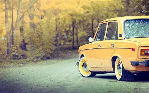 Vintage Cars Russian Old Lada On The Road Wallpaper ~ The Wallpaper
