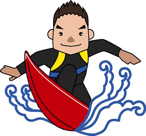 Surfer Surfing Man Clipart Cartoon Png Download Full Size Clipart