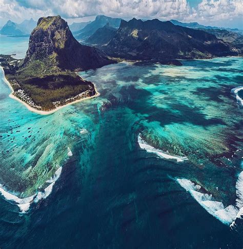 Underwater Waterfall At Le Morne Brabant In Mauritius Mauritius