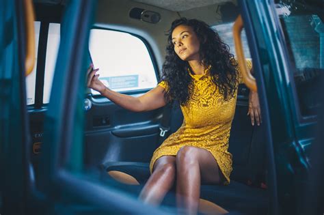 Maya Jama In A Taxi Photoshoot Photography By Michaela Efford Fashion Cars Presenter Model