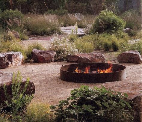 35 Metallic Hearth Pit Designs And Outside Setting Concepts Figure