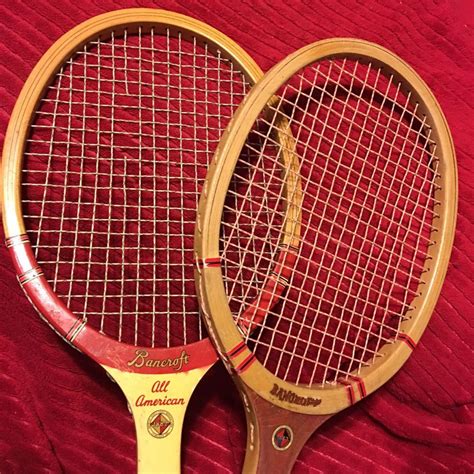 Rare vintage wooden antique tennis badminton racquetball racquets assorted brands. 2 Vintage Bancroft Wood Tennis Rackets - Newport & All ...