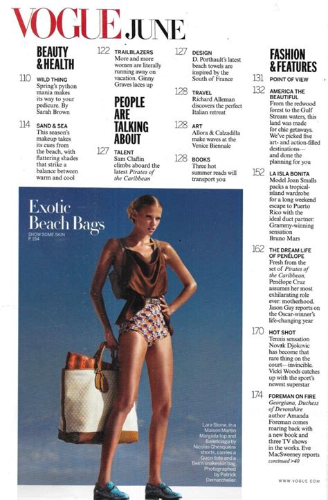 Vogue Magazine Penelope Cruz Bruno Mars Joan Smalls Novak Djokovic Summer Style EBay