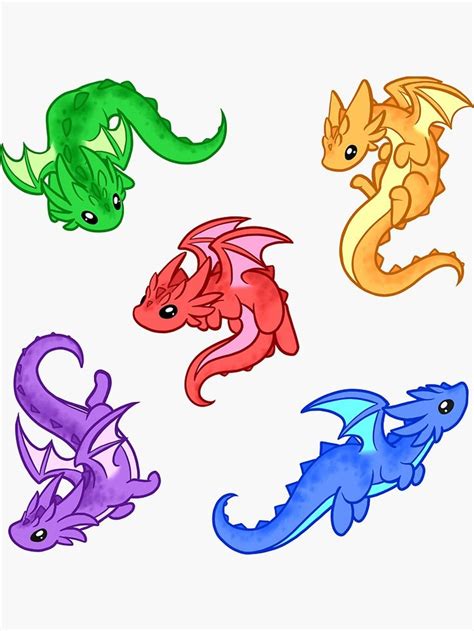Gem Dragon Pattern Sticker By Rebecca Golins Baby Dragon Art Cute