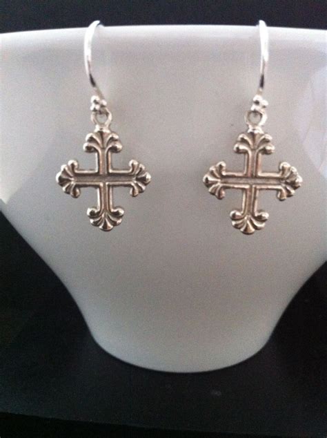 Add personalized engraving so he knows it's just for him. Celtic Cross Dangle Earrings, Sterling Silver Earrings ...