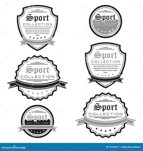 Vector Set Of Sport Emblems Logo Badges And Labels Stock Vector