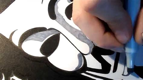 Aquí te muestro cómo dibujar la cara de anonymous paso a paso. How To Draw The Guy Fawkes Mask - YouTube