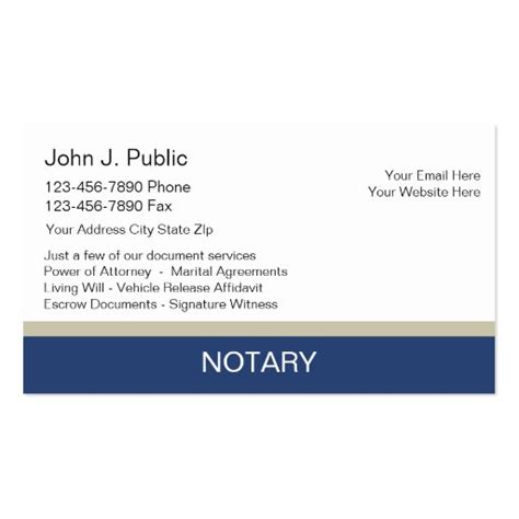 Premium cards printed on a variety of high quality paper types. Notary Business Cards | Zazzle