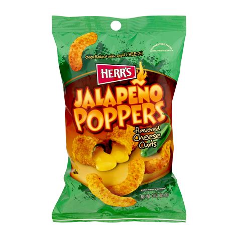 Herrs Jalapeno Poppers Cheese Curls 3 Oz