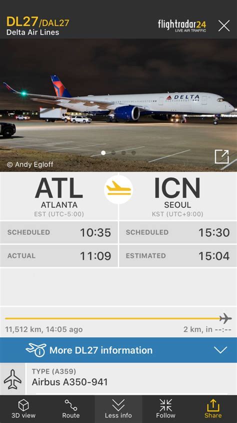 Delta Airlines Airbus Seoul Schedule Route Traffic Atlanta Info