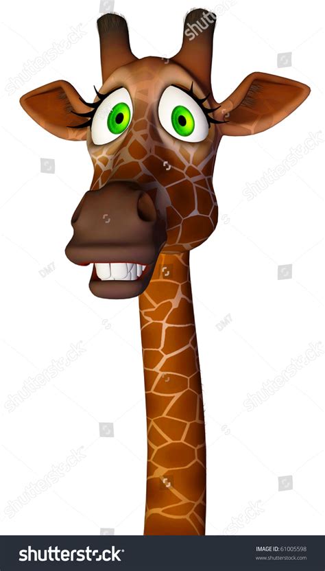Giraffe Cartoon Scary Close Stock Illustration 61005598 Shutterstock