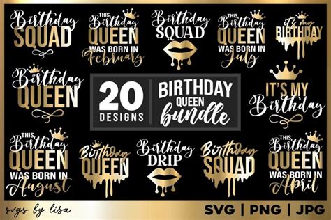 Birthday Queen Svg Bundle Its My Birthday And Squad