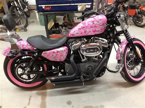 Pink Digital Camo Harley Davidson Pink Motorcycle Pink Bike Harley Bikes