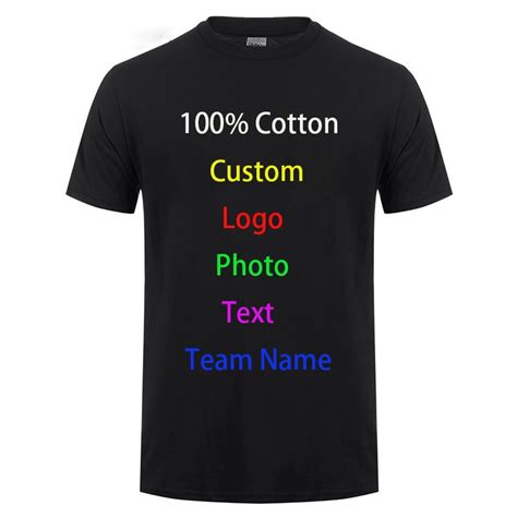 Diy Custom Logo Your Own Design Printed T Shirt Customized Text Photo