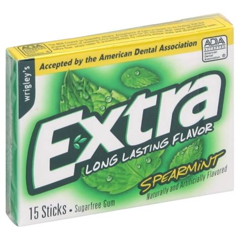 Wrigleys Extra Gum Spearmint Sugar Free Slim Pack Single Pack