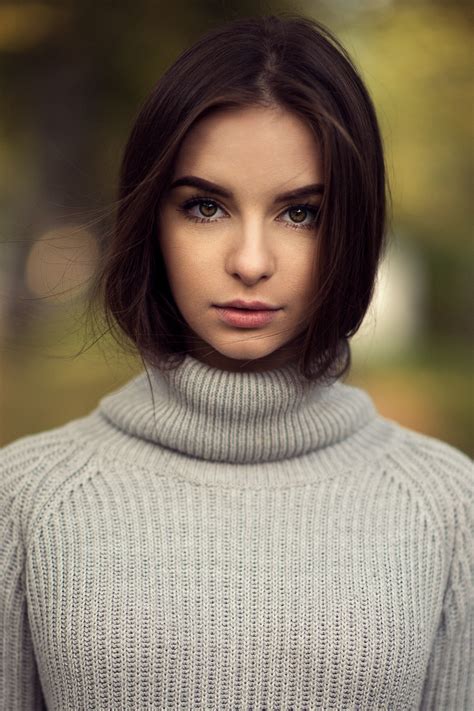 bulinko piotr brunette depth of field blurred bokeh portrait display looking at viewer women