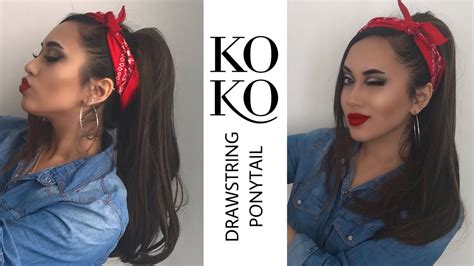 How To Apply A Drawstring Ponytail Koko Couture Hair Extensions