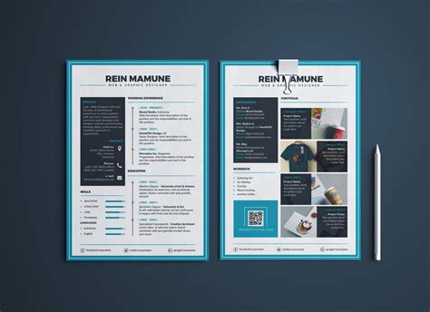 Free Perfect Resume Template Cover Letter And Portfolio