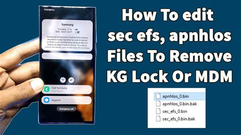 How To Edit Sec Efs Apnhlos Files To Remove KG Lock Or MDM YouTube